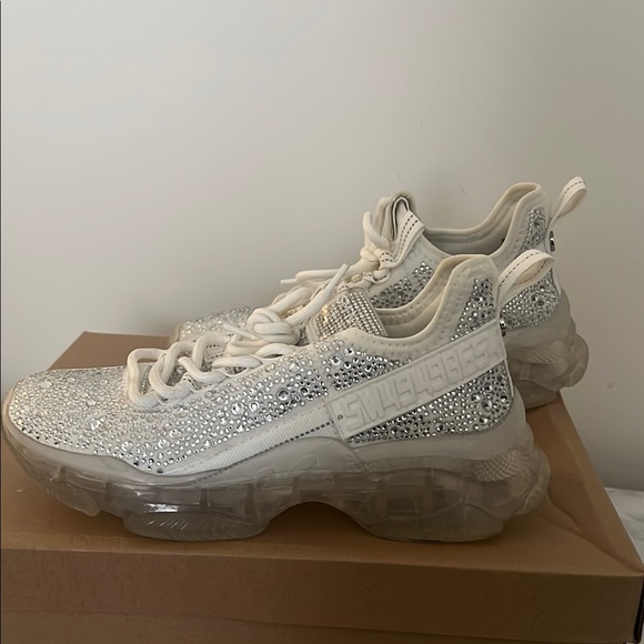 Steve Madden White Crystal Sneakers - Picture 2 of 5